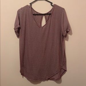 short sleeve maroon top!